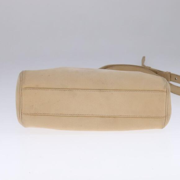 CELINE Shoulder Bag Leather Beige - Picture 9 of 12